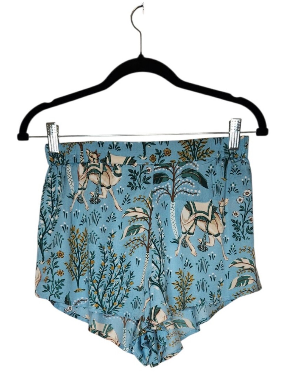 NWOT PrintFresh Eco Satin Sweet Dreams Shorts in Camel's Courtyard XXS